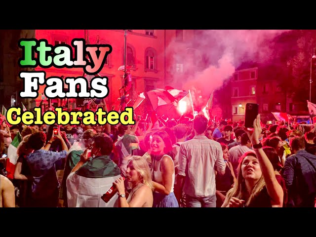 Euro 2020 finals 🇮🇹 Italy fans celebration after the match [4k HDR] Rome