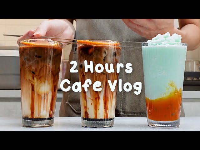 🤟🏻지치고 힘들 땐 음료 ASMR로 힐링해요/주중의 여유로움/2시간 모음🥤2 Hours Vlog/Cafe Vlog/ASMR/Tasty Coffee