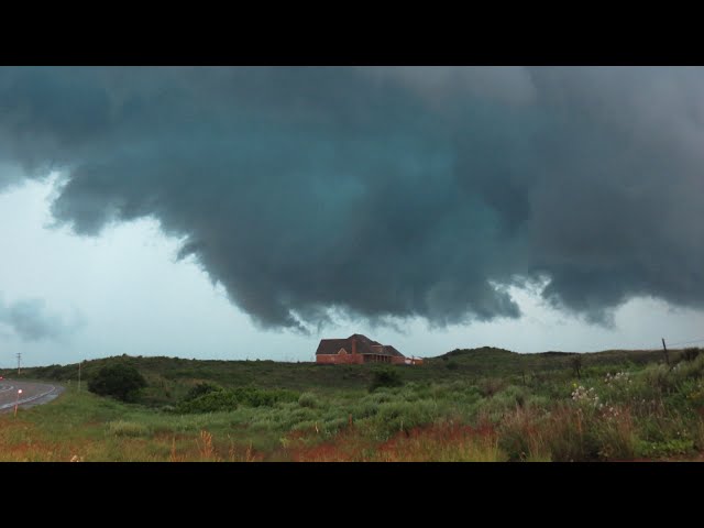 Wall Cloud and Multi-Vortex Tornado near Canadian, TX - May 27, 2015