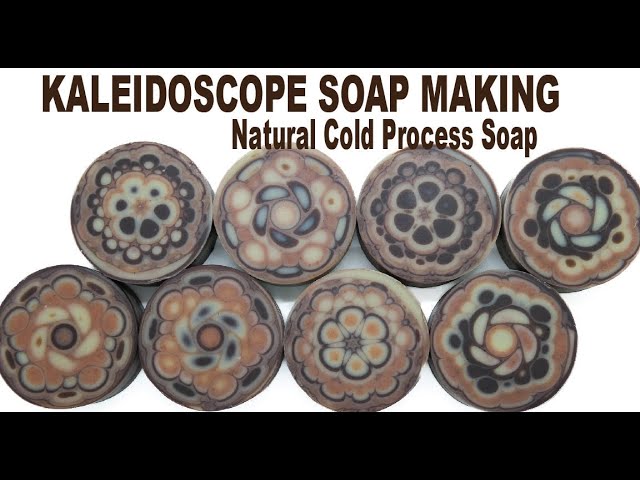 Kaleidoscope Soap Making natural Round cold Process bars #soapmaking #soap #kaleidoscopesoap