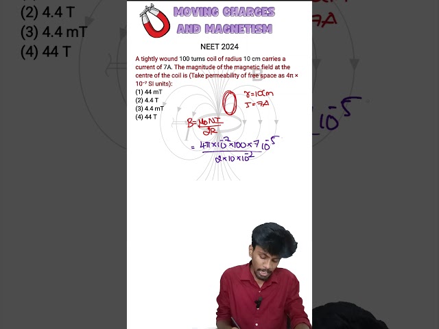 NEET 2024 Physics PYQ solution | Magnetic Field Due to a Coil Explained in Tamil | DILLIBABU SIR