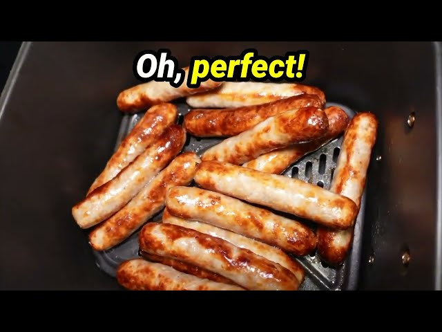 🌭 Fast AIR FRYER CHIPOLATAS! Ninja Foodi Max airfryer cooking time and temperature for pork sausages