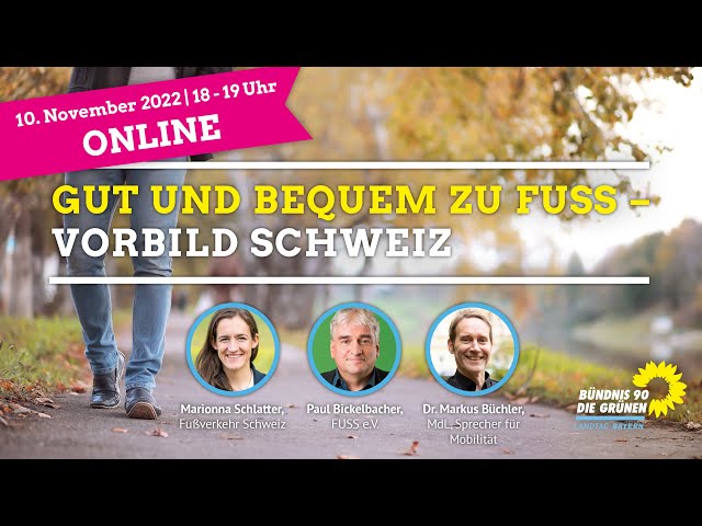 Gut und bequem zu Fuß: Vorbild Schweiz – Webinar