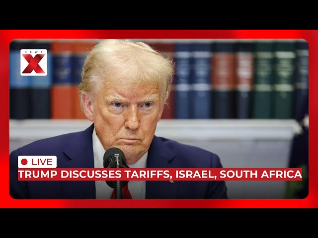 LIVE: Trump Talks Trade Tariffs, Israel, South Africa, and USAID at Joint Base Andrews | NewsX