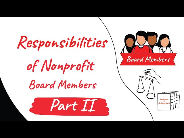 Responsibilities of Nonprofit Board Members   Part II May 2023 Version