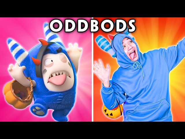 Low Battery | Trick or Treat | Oddbods In Real Life | Rainbow Parody