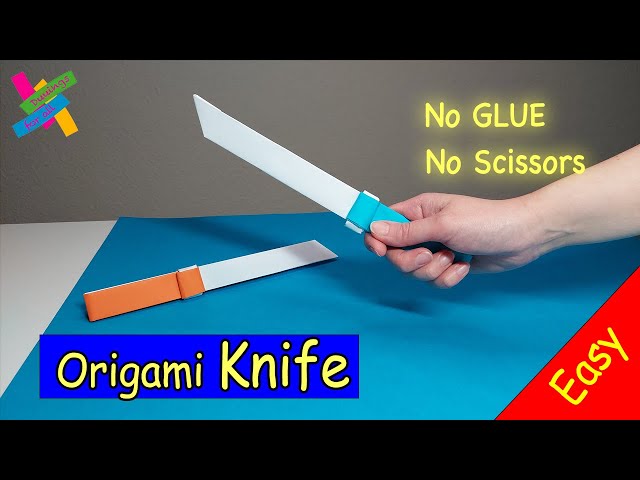 Origami KNIFE - NO GLUE, NO SCISSORS | How to fold paper knife | DIY | How to make | Fold Tutorial