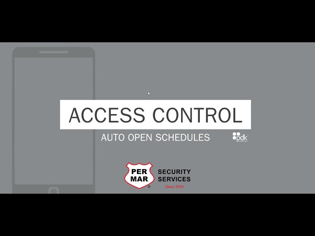 Access Control Auto Open Schedules