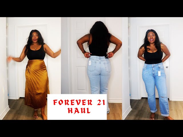 Forever 21 jeans and skirts try-on haul