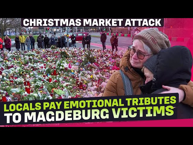 Locals pay emotional tributes to the victims of the Christmas market attack | Magdeburg | Germany