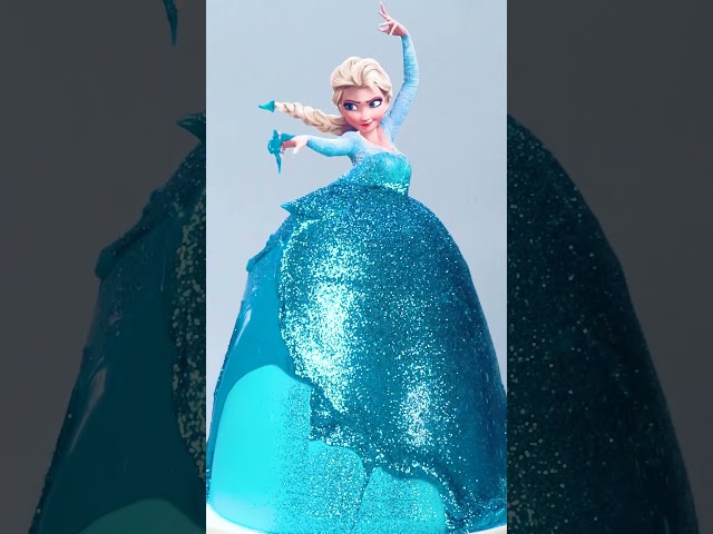 Amazing Tsunami Elsa Princess Cake Recipe #Shorts