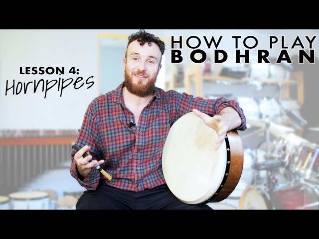 HOW TO PLAY BODHRÁN: Playing HORNPIPES on BODHRÁN with three simple beginner patterns - LESSON 4