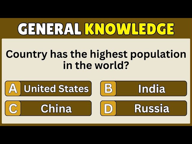 General Knowledge Challenge | Pub Trivia | Fun Quiz | Random Facts