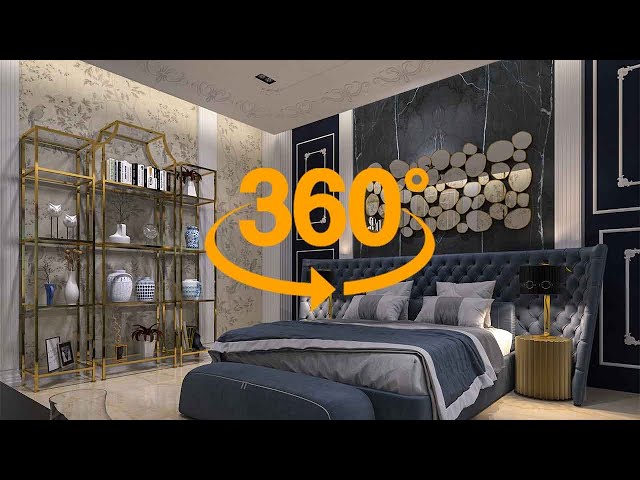 Interactive 360 degree panoramic VR Luxury classic Bedroom Interior 3D Animation | Favinteriors