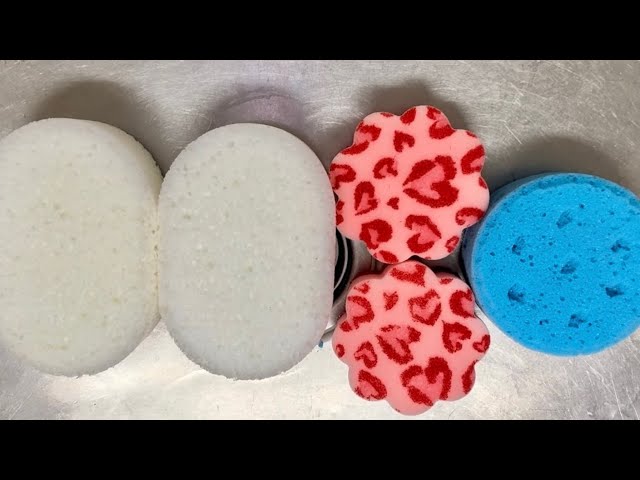 🤍🤍❤️❤️🩵NEW Sponges + Mr. Clean 🧼 Squeeze. #asmr #spongesqueeze #satisfying #sponge #esponja