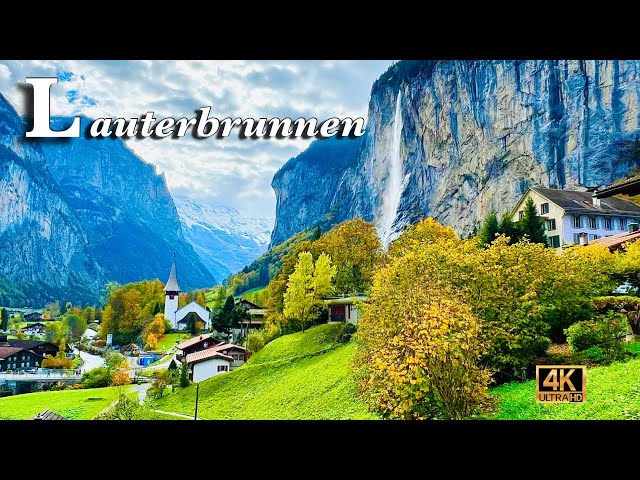 Lauterbrunnen Switzerland _ Village of 72 waterfalls ! Autumn In Switzerland | Swiss valley