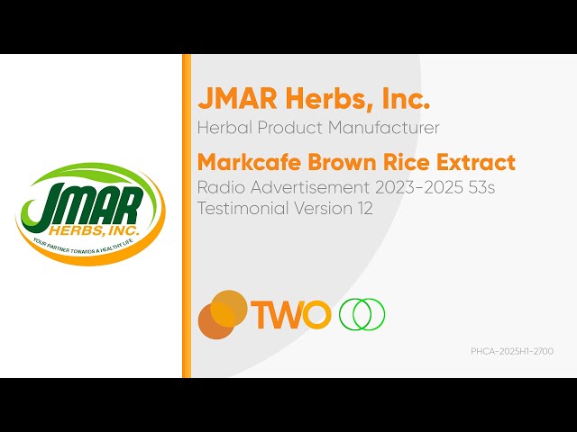 Markcafe Brown Rice Extract Radio Ad 2023-2024 53s (Testimonial Version 12)