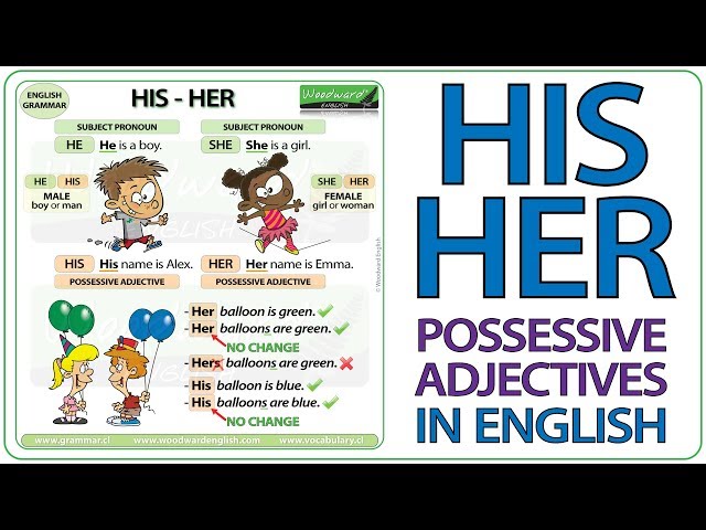 HIS - HER - Possessive Adjectives - Basic English Lesson