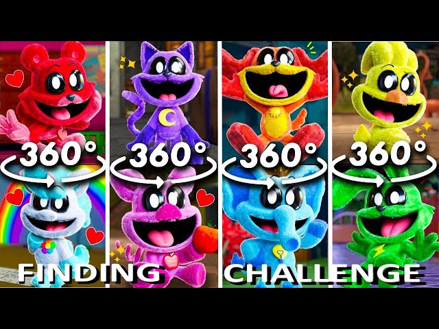 Find Smiling Critters DANCING in 360 VR  vs OI OI OI Red Larva  Finding Challenge 360 Poppy Playtime