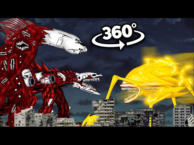 Sonic Tapes vs Infected Sky Part 2. Animation. Drawing Cartoon 360° VR Animation