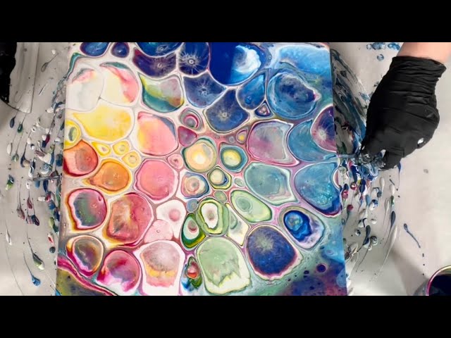 (508) BIGGEST CELLS I've Ever Gotten! Fluid Acrylic Paint Pouring - Fluid Art