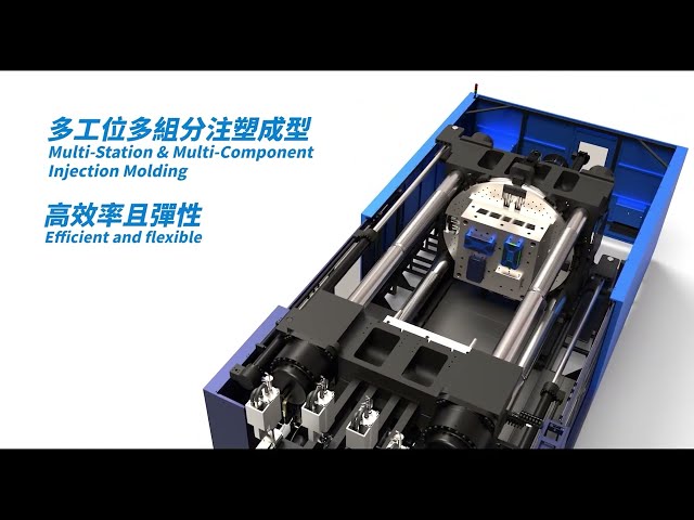 二板式多組分射出機(四射四工位) Two-Platen Multi-Component IMM | FCS GW-R series