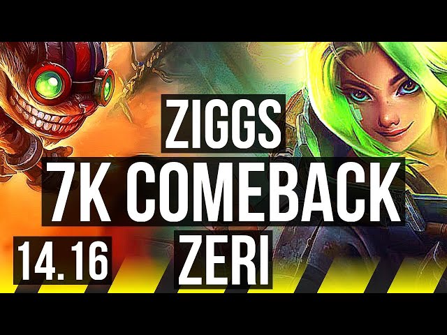 ZIGGS & Nami vs ZERI & Senna (ADC) | 7k comeback, Legendary, 14/3/10 | BR Grandmaster | 14.16