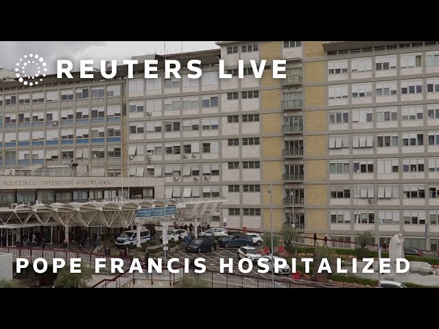 LIVE: View of hospital where Pope Francis is hospitalized for bronchitis treatment