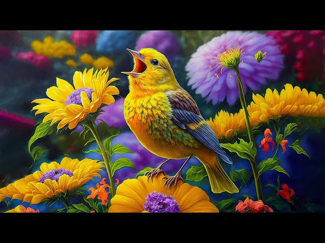 Bird Singing Sounds  Soothing sounds nature, chirping of birds helps relieve stress and depression