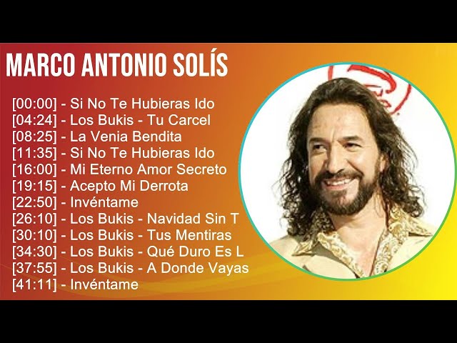 Marco Antonio Solís 2024 MIX Nuevas Canciones - Si No Te Hubieras Ido, Los Bukis - Tu Carcel, La...