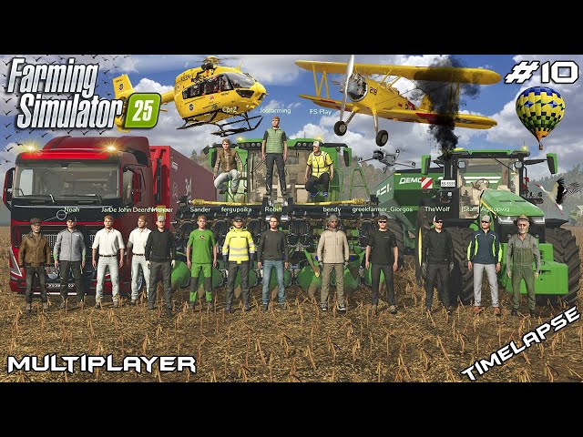 HARVESTING ALL CORN FIELDS - 300HA | Hutan Pantai | Farming Simulator 25 Multiplayer | Episode 10