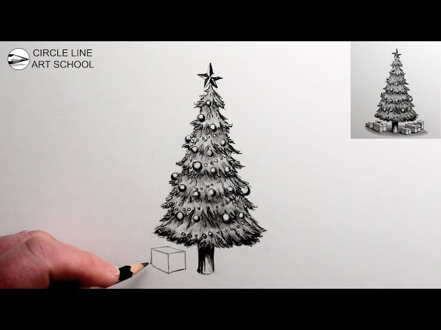 Christmas Tree Drawing Tutorial: Pencil Sketch for Beginners