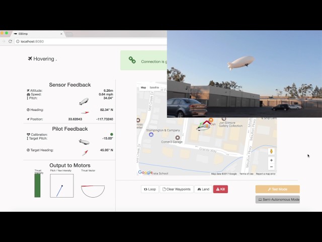 Blimp Autopilot Failed Hover Attempts