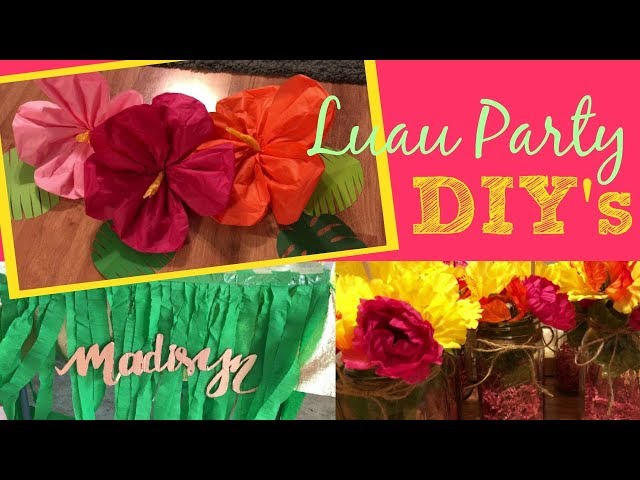 LUAU PARTY DIY'S // GIANT HIBISCUS FLOWERS