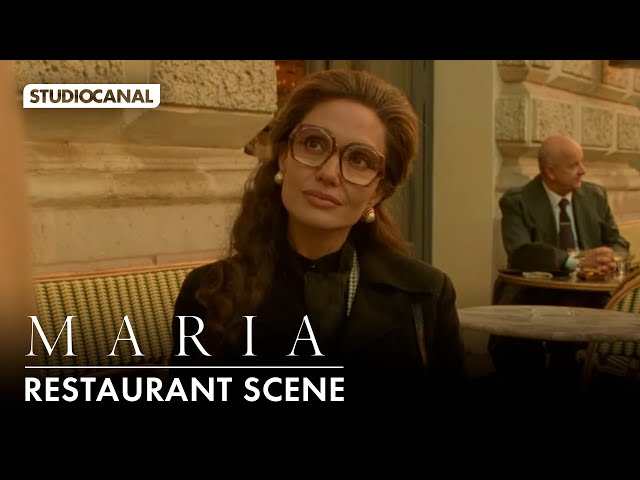 Angelina Jolie Clip from MARIA - Restaurant Scene