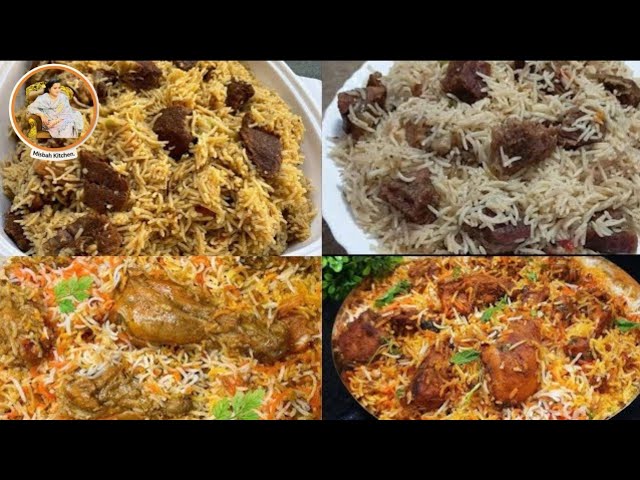 "4 Types of Biryani Recipe | How to Make Perfect Biryani at Home | Restaurant Style"