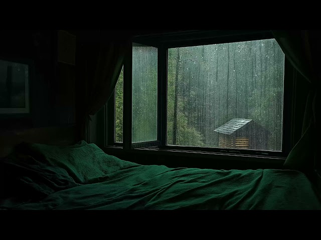 Cozy rain Vibes & Thunderstorm | Rainy Night, Fireplace, Relaxation & Sleep Sounds