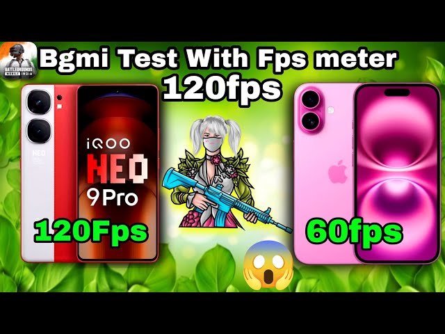 IQOO Neo 9 Pro Bgmi 120fps test With FPS Meter | Android 15 Test 2025 Bgmi Test IQOO Neo 9 Pro