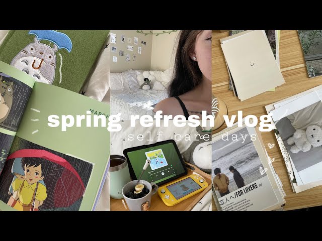 SPRING REFRESH  🌱🎐 spring cleaning, self care, decorating, hobbies, no talking