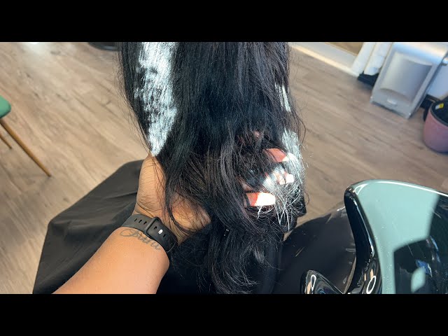 She had covid and her hair thinned out | Work with me in the salon