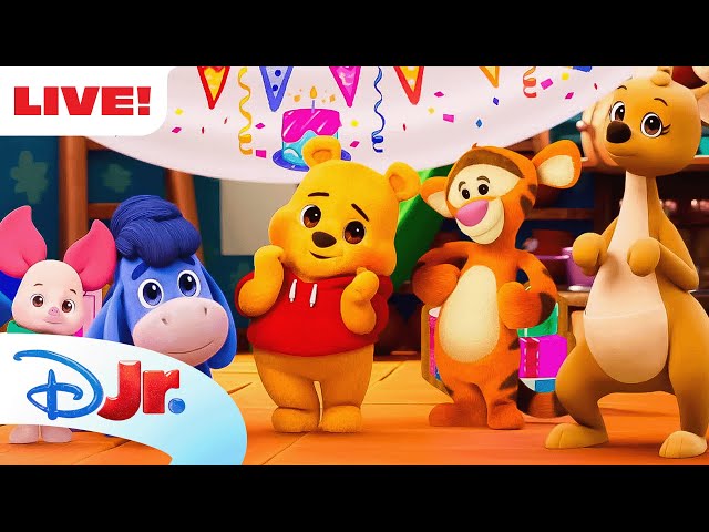 🔴 LIVE! Winnie the Pooh Shorts 🍯 | Music, Dance, and Play | NEW LIVESTREAM | @disneyjr