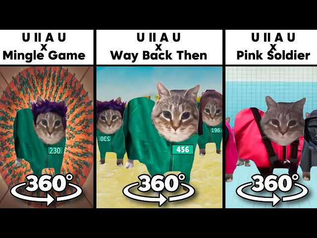 360º VR - U II A U I Cat x Mingle Game, Way Back Then, Pink Soldier Theme (Squid Game Theme)