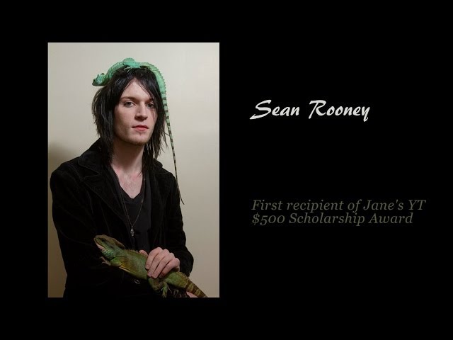 Sean Rooney - Jane's  2014 Scholarship Award