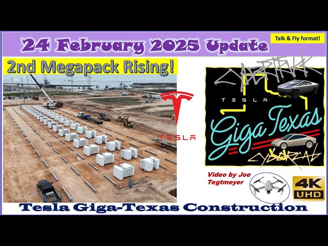 New Model Y Production, Cybercab Tests, Grade Work Progress. 24 Feb 2025 Giga Texas Update (07:35AM)