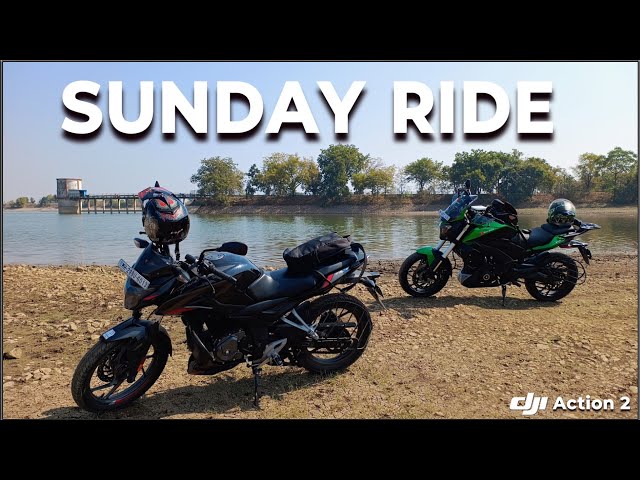 Sunday Morning Ride at Bor Dam Nagpur | Pulsar P150 and Dominar 400 | DJI action 2 | Motovlog |