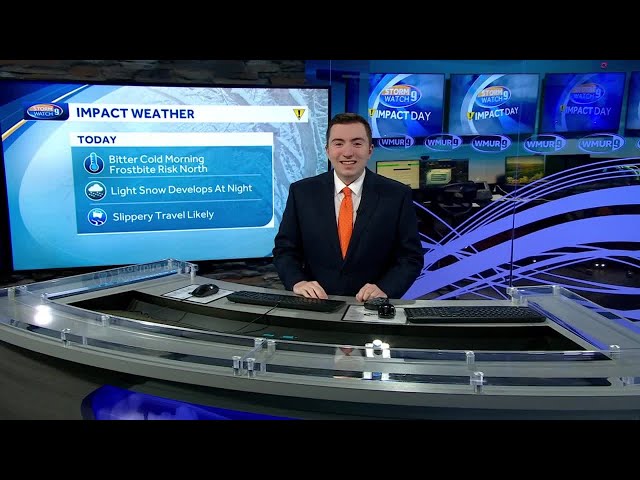 Video: Bitter cold Sunday morning before snow chances move in