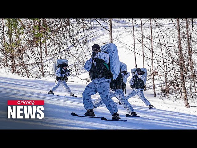 Korean soldiers brave extreme cold in intense winter training