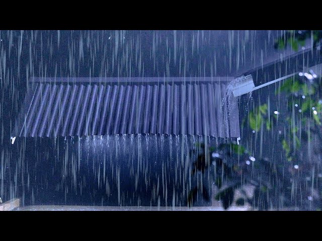 RAIN and THUNDER bedtime sounds | Deep Sleep with Heavy Rain on Tin Roof, Relax, Study