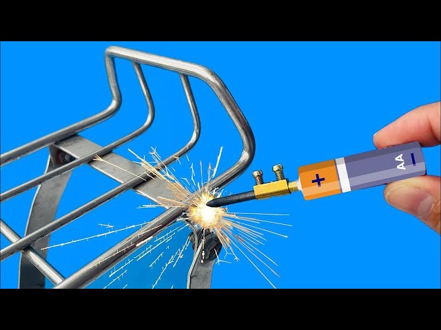 How to make a simple welding machine from AA Batteries at home! Very easy and useful