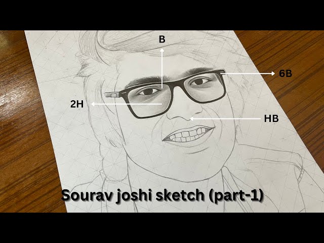 how to draw sourav joshi sketch step by step | sketch eye tutorial